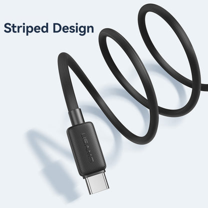 USAMS US-SJ698 USB to USB-C / Type-C 3A Striped Fast Charge Data Cable, Length:3m(Blue) by USAMS
