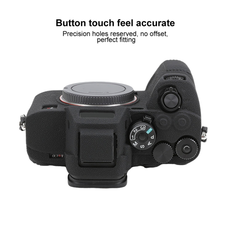 For Sony ILCE7RM5 / A7R5 Litchi Texture Soft Silicone Protective Case(Black) by bashfashion