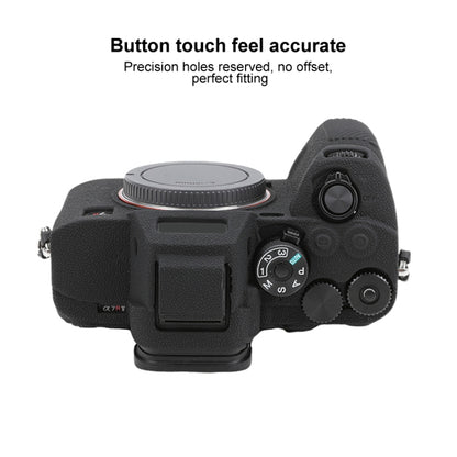 For Sony ILCE7RM5 / A7R5 Litchi Texture Soft Silicone Protective Case(Black) by bashfashion
