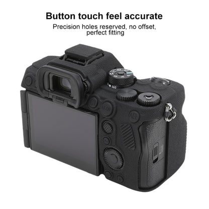 For Sony ILCE7RM5 / A7R5 Litchi Texture Soft Silicone Protective Case(Black) by bashfashion