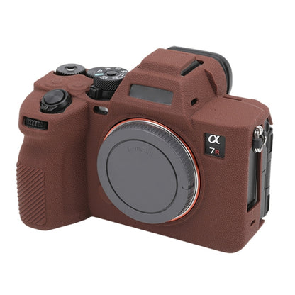 For Sony ILCE7RM5 / A7R5 Litchi Texture Soft Silicone Protective Case(Coffee) by bashfashion