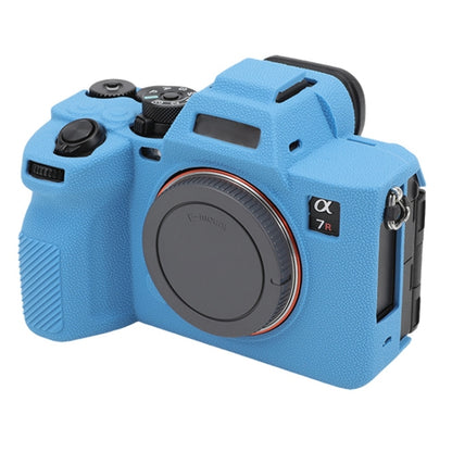 For Sony ILCE7RM5 / A7R5 Litchi Texture Soft Silicone Protective Case(Blue) by bashfashion