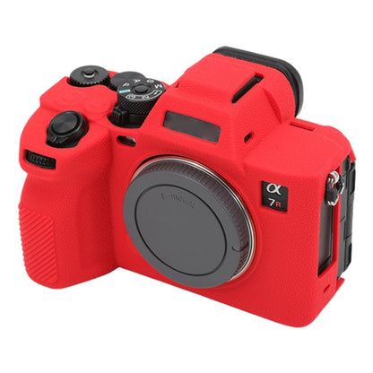 For Sony ILCE7RM5 / A7R5 Litchi Texture Soft Silicone Protective Case(Red) by bashfashion