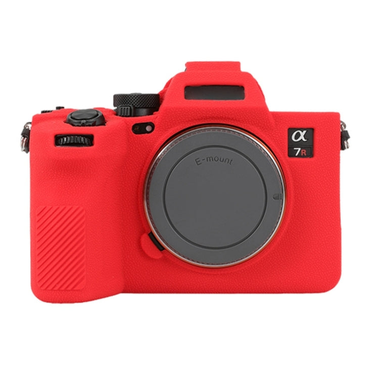 For Sony ILCE7RM5 / A7R5 Litchi Texture Soft Silicone Protective Case(Red) by bashfashion