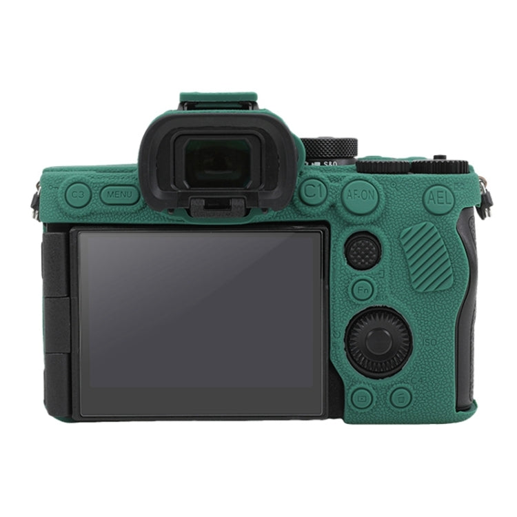 For Sony ILCE7RM5 / A7R5 Litchi Texture Soft Silicone Protective Case(Green) by bashfashion