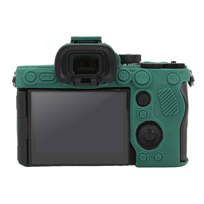 For Sony ILCE7RM5 / A7R5 Litchi Texture Soft Silicone Protective Case(Green) by bashfashion