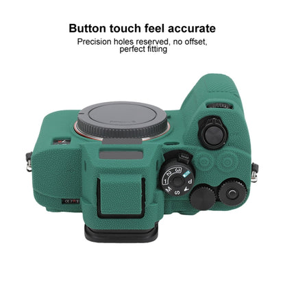 For Sony ILCE7RM5 / A7R5 Litchi Texture Soft Silicone Protective Case(Green) by bashfashion