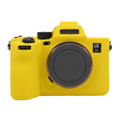 For Sony ILCE7RM5 / A7R5 Litchi Texture Soft Silicone Protective Case(Yellow) by bashfashion
