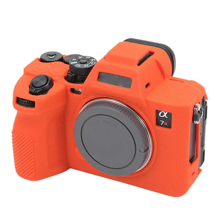 For Sony ILCE7RM5 / A7R5 Litchi Texture Soft Silicone Protective Case(Orange) by bashfashion