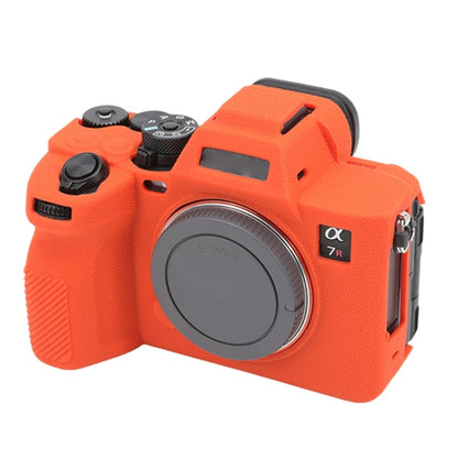 For Sony ILCE7RM5 / A7R5 Litchi Texture Soft Silicone Protective Case(Orange) by bashfashion