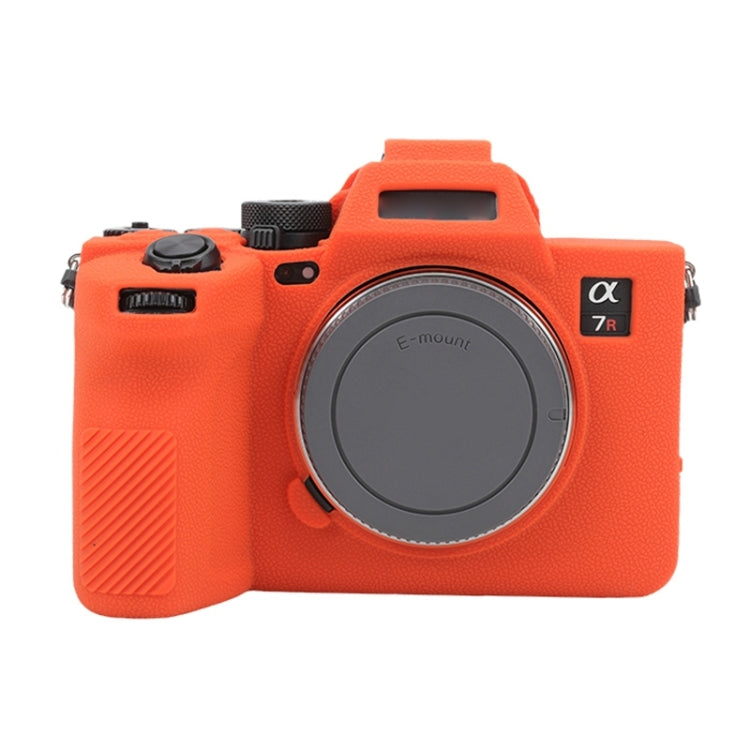 For Sony ILCE7RM5 / A7R5 Litchi Texture Soft Silicone Protective Case(Orange) by bashfashion