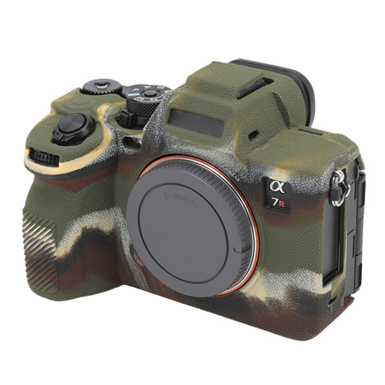 For Sony ILCE7RM5 / A7R5 Litchi Texture Soft Silicone Protective Case(Camouflage) by bashfashion