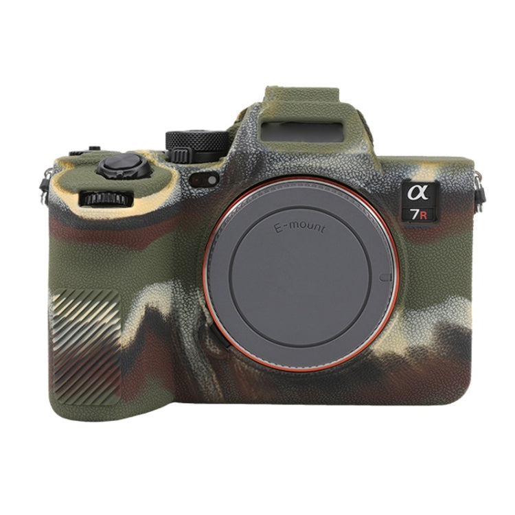 For Sony ILCE7RM5 / A7R5 Litchi Texture Soft Silicone Protective Case(Camouflage) by bashfashion