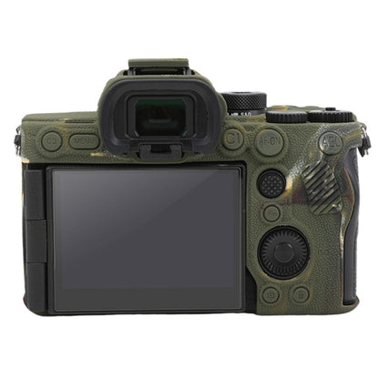 For Sony ILCE7RM5 / A7R5 Litchi Texture Soft Silicone Protective Case(Camouflage) by bashfashion