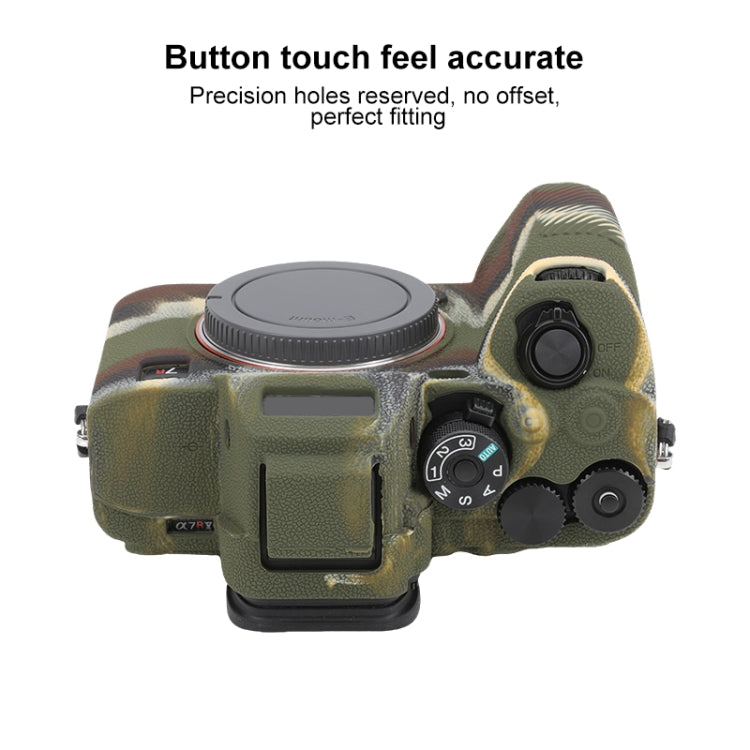 For Sony ILCE7RM5 / A7R5 Litchi Texture Soft Silicone Protective Case(Camouflage) by bashfashion