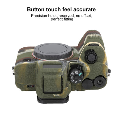 For Sony ILCE7RM5 / A7R5 Litchi Texture Soft Silicone Protective Case(Camouflage) by bashfashion