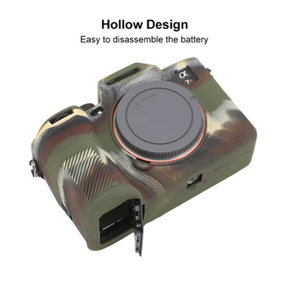 For Sony ILCE7RM5 / A7R5 Litchi Texture Soft Silicone Protective Case(Camouflage) by bashfashion