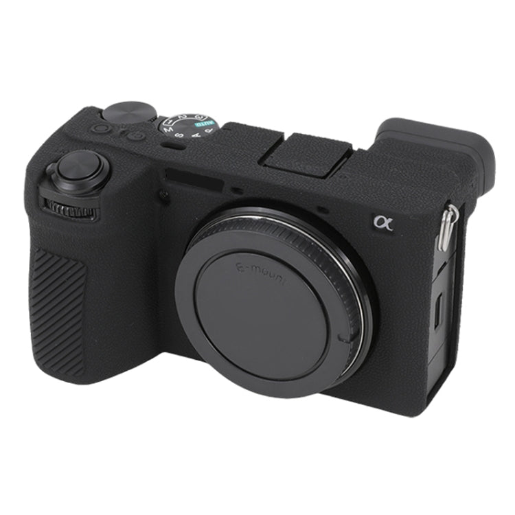 For Sony ILCE-6700 / A6700 Litchi Texture Soft Silicone Protective Case(Black) by bashfashion