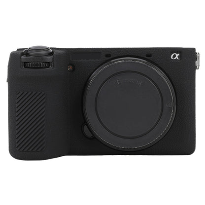 For Sony ILCE-6700 / A6700 Litchi Texture Soft Silicone Protective Case(Black) by bashfashion