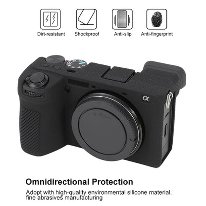 For Sony ILCE-6700 / A6700 Litchi Texture Soft Silicone Protective Case(Black) by bashfashion