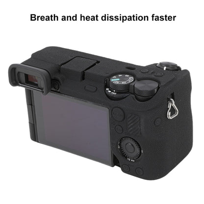 For Sony ILCE-6700 / A6700 Litchi Texture Soft Silicone Protective Case(Black) by bashfashion