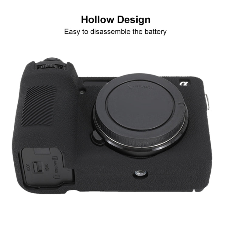 For Sony ILCE-6700 / A6700 Litchi Texture Soft Silicone Protective Case(Black) by bashfashion
