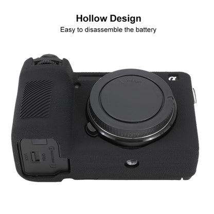 For Sony ILCE-6700 / A6700 Litchi Texture Soft Silicone Protective Case(Black) by bashfashion