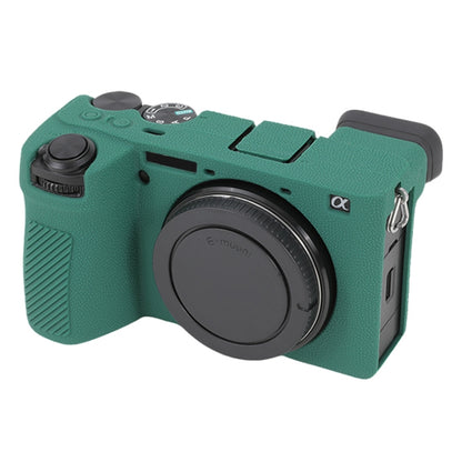 For Sony ILCE-6700 / A6700 Litchi Texture Soft Silicone Protective Case(Green) by bashfashion