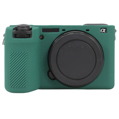 For Sony ILCE-6700 / A6700 Litchi Texture Soft Silicone Protective Case(Green) by bashfashion