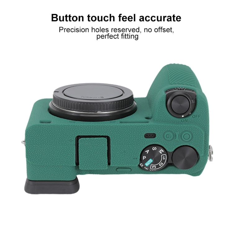 For Sony ILCE-6700 / A6700 Litchi Texture Soft Silicone Protective Case(Green) by bashfashion