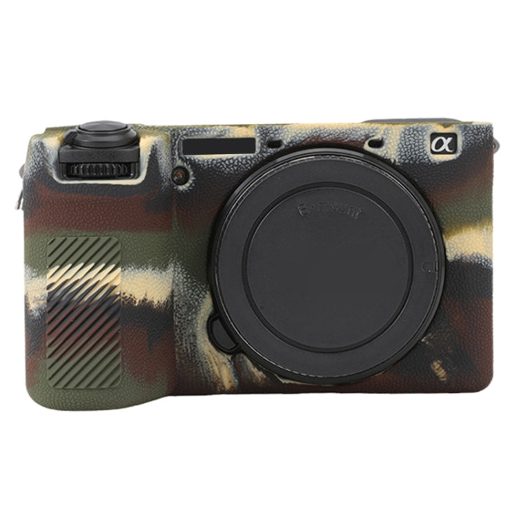 For Sony ILCE-6700 / A6700 Litchi Texture Soft Silicone Protective Case(Camouflage) by bashfashion