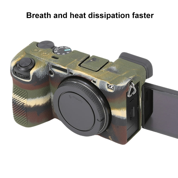 For Sony ILCE-6700 / A6700 Litchi Texture Soft Silicone Protective Case(Camouflage) by bashfashion