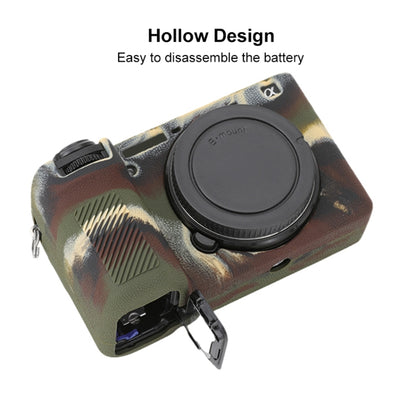 For Sony ILCE-6700 / A6700 Litchi Texture Soft Silicone Protective Case(Camouflage) by bashfashion