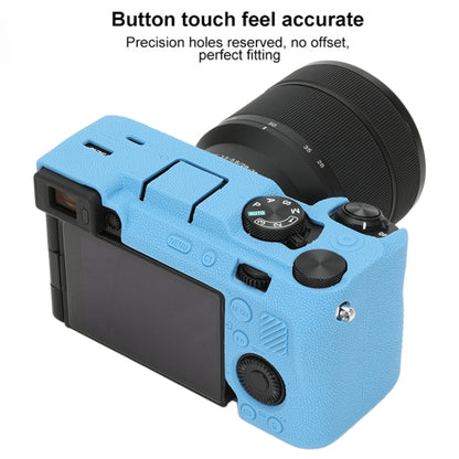 For Sony ILCE-7CM2 / A7C II / A7CR Litchi Texture Soft Silicone Protective Case(Blue) by bashfashion