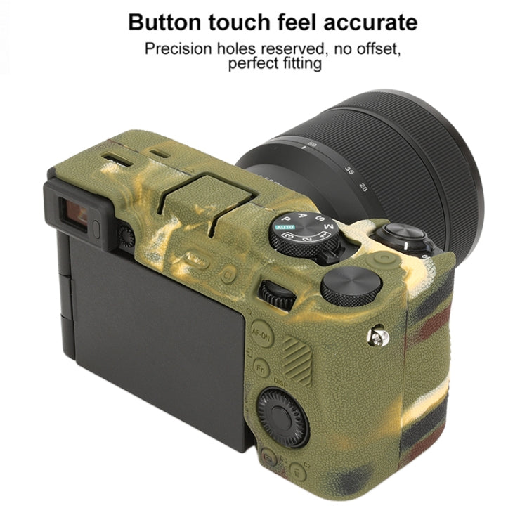For Sony ILCE-7CM2 / A7C II / A7CR Litchi Texture Soft Silicone Protective Case(Camouflage) by bashfashion