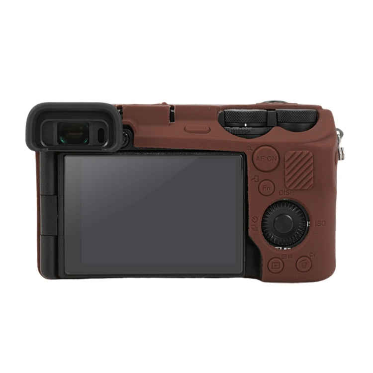For Sony ILCE-6700 / A6700 Glossy Soft Silicone Protective Case(Coffee) by bashfashion
