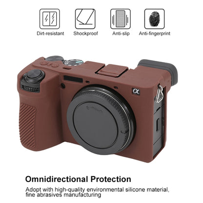 For Sony ILCE-6700 / A6700 Glossy Soft Silicone Protective Case(Coffee) by bashfashion