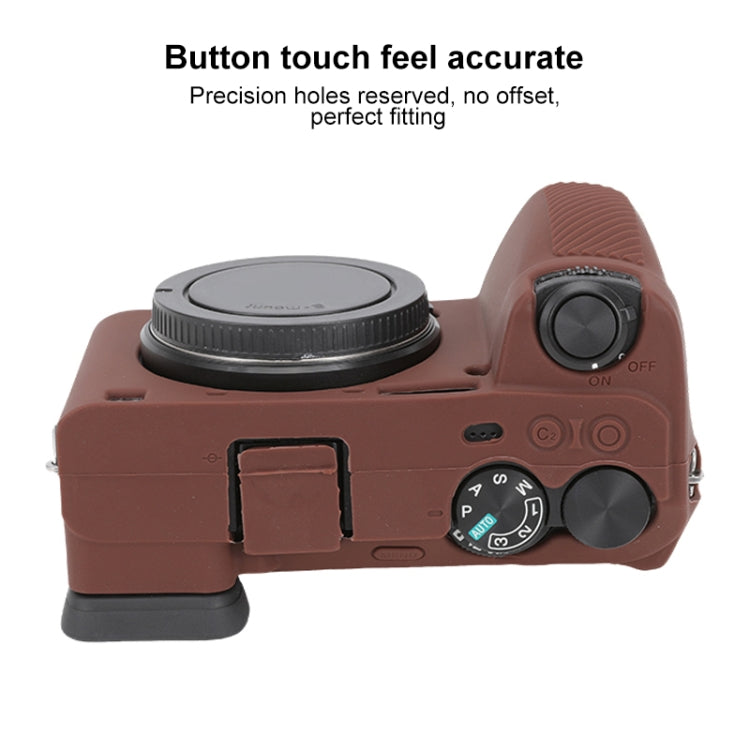 For Sony ILCE-6700 / A6700 Glossy Soft Silicone Protective Case(Coffee) by bashfashion