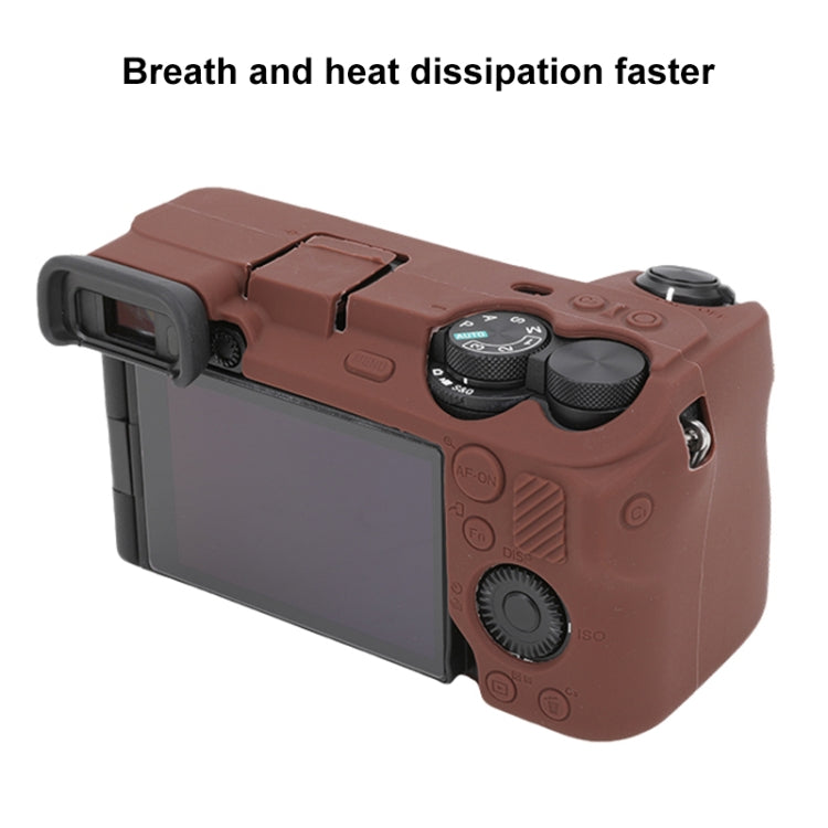 For Sony ILCE-6700 / A6700 Glossy Soft Silicone Protective Case(Coffee) by bashfashion