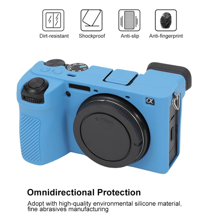 For Sony ILCE-6700 / A6700 Glossy Soft Silicone Protective Case(Blue) by bashfashion