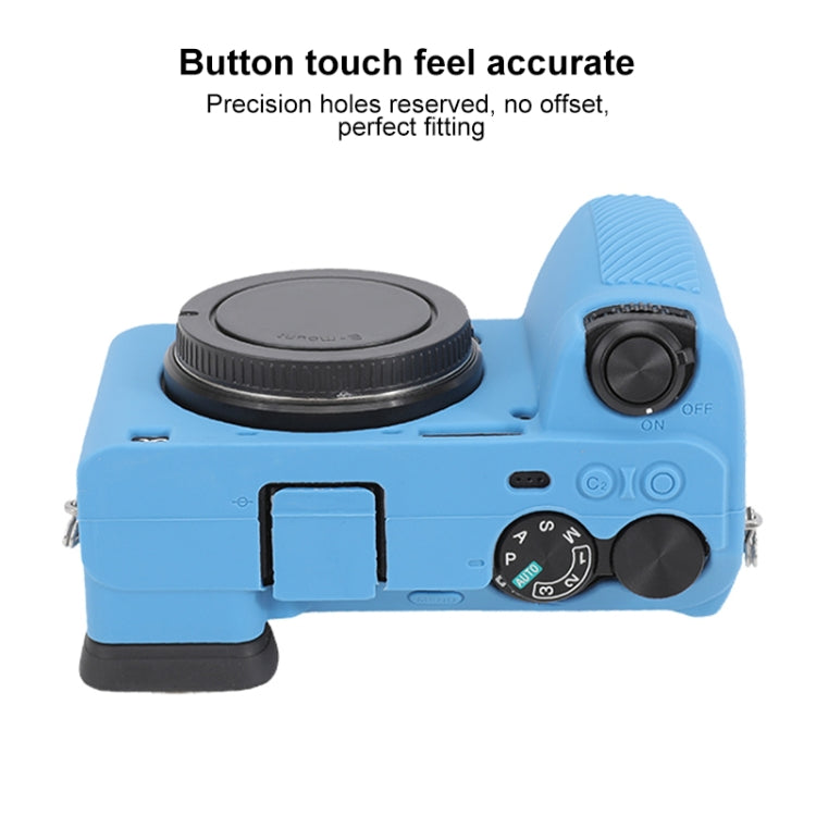 For Sony ILCE-6700 / A6700 Glossy Soft Silicone Protective Case(Blue) by bashfashion