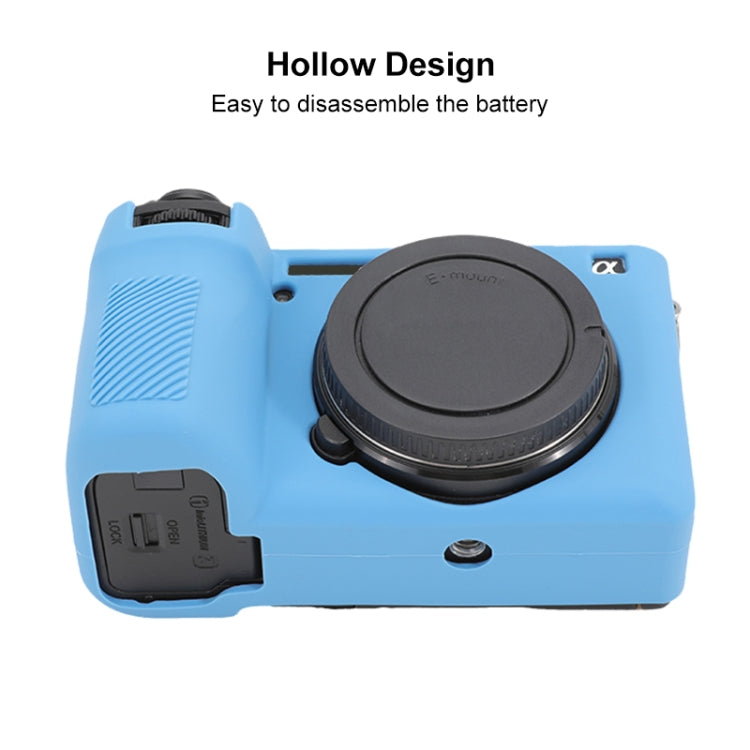 For Sony ILCE-6700 / A6700 Glossy Soft Silicone Protective Case(Blue) by bashfashion