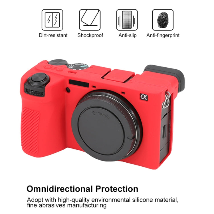 For Sony ILCE-6700 / A6700 Glossy Soft Silicone Protective Case(Red) by bashfashion