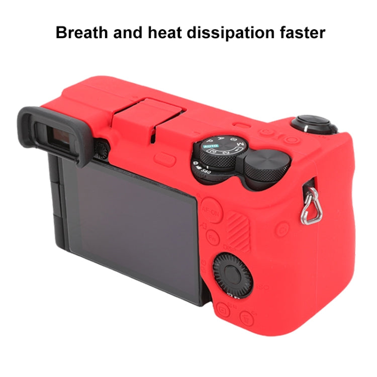 For Sony ILCE-6700 / A6700 Glossy Soft Silicone Protective Case(Red) by bashfashion