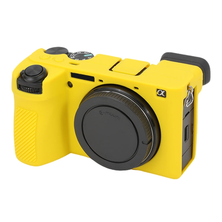 For Sony ILCE-6700 / A6700 Glossy Soft Silicone Protective Case(Yellow) by bashfashion