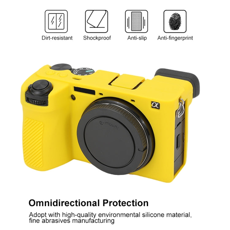 For Sony ILCE-6700 / A6700 Glossy Soft Silicone Protective Case(Yellow) by bashfashion