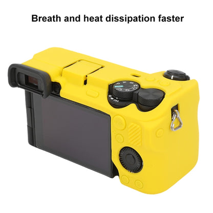 For Sony ILCE-6700 / A6700 Glossy Soft Silicone Protective Case(Yellow) by bashfashion