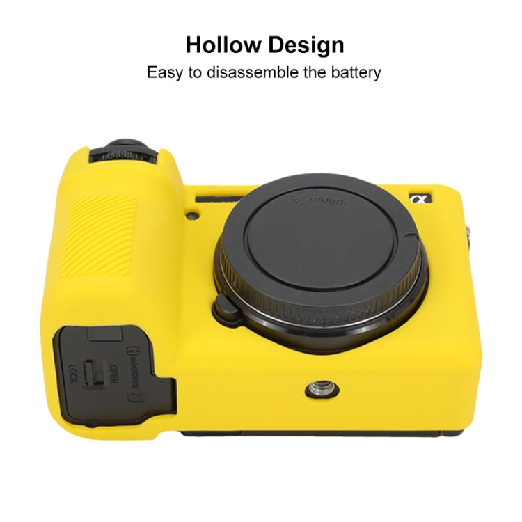 For Sony ILCE-6700 / A6700 Glossy Soft Silicone Protective Case(Yellow) by bashfashion