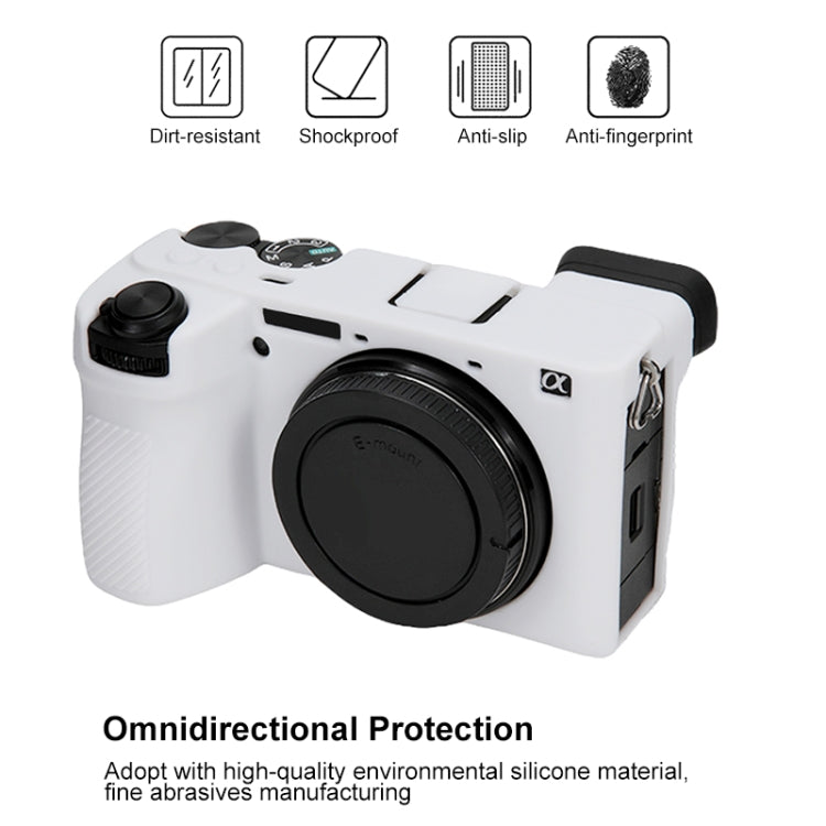 For Sony ILCE-6700 / A6700 Glossy Soft Silicone Protective Case(White) by bashfashion