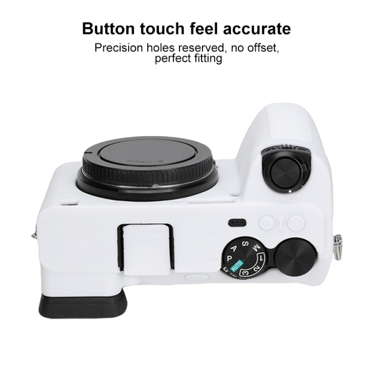 For Sony ILCE-6700 / A6700 Glossy Soft Silicone Protective Case(White) by bashfashion